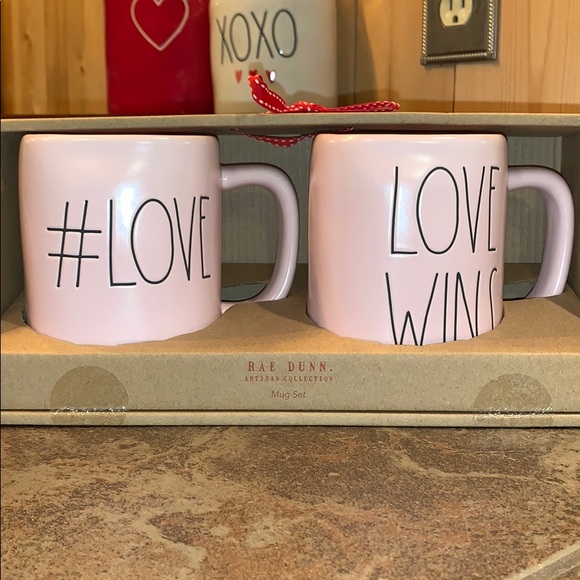Rae Dunn Other - Rae Dunn “#Love” & “Love Wins” Mug Set